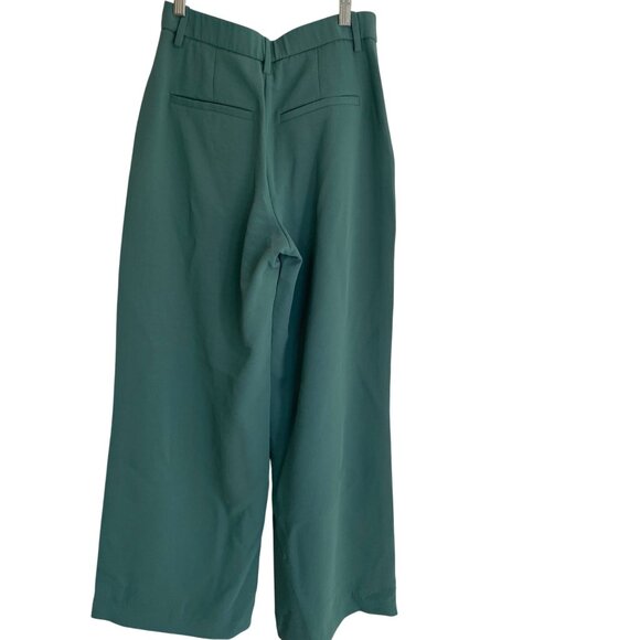 Abercrombie & Fitch Curve Love High Rise Ultra Wide Leg Pants 26 2R Green Pants - Picture 4 of 8